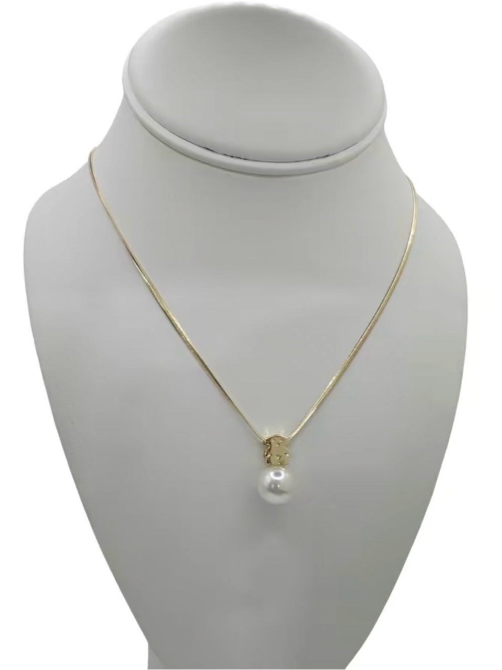 Gold Pearl Drop Pendant Necklace - Women Jewelry